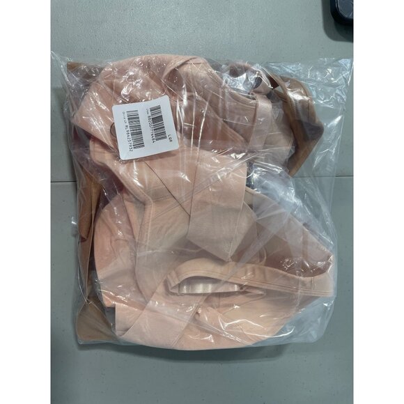 Rhonda Shear 2Pack Molded Cup Bra with Wrap Back Size 1X Pink Beige Lounge 636.5 - Picture 6 of 9